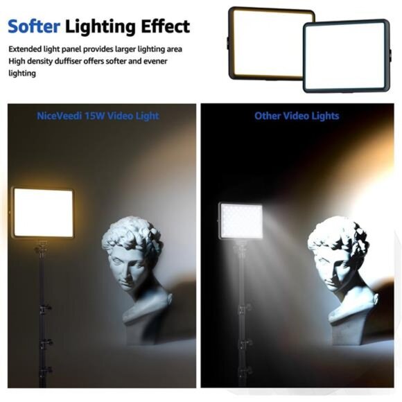 2-Pack LED Video Light Kit, Studio Light, Dimmable Photography Lighting Kit - Picture 5 of 7